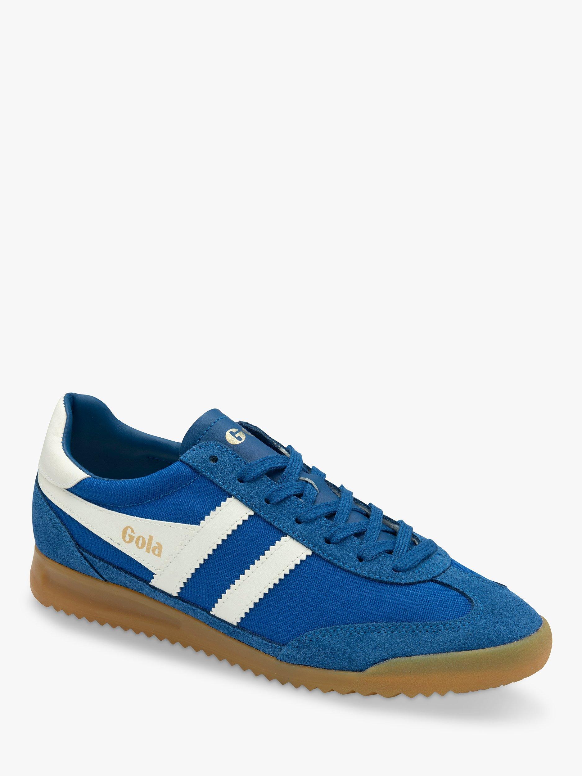 Product image 2 of 5, which shows Gola Classics Tornado Lace Up Trainers, Sapphire/Off White, 9