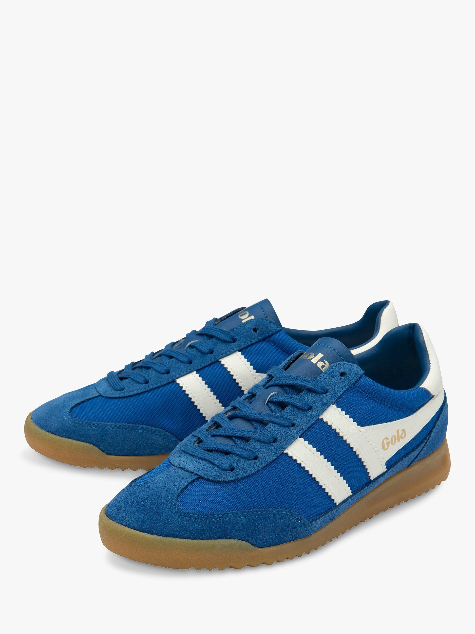 Product image 3 of 5, which shows Gola Classics Tornado Lace Up Trainers, Sapphire/Off White, 9