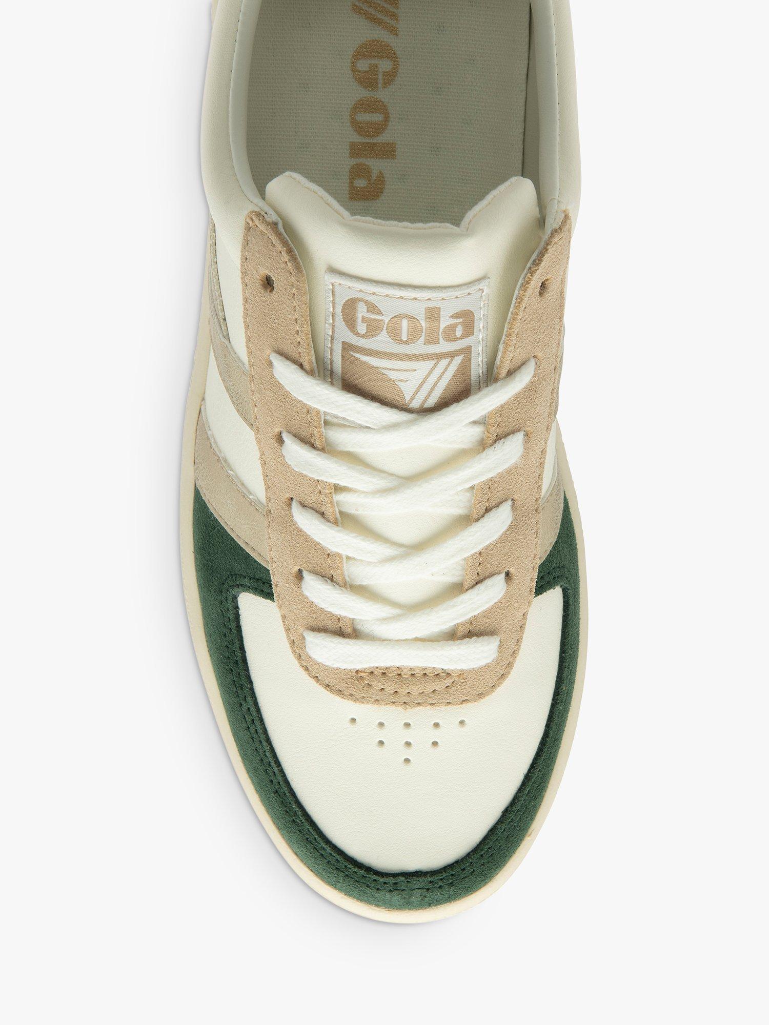Product image 5 of 5, which shows Gola Classics Grandslam Quadrant Trainers, White/Evergreengold/Sun, 9