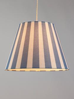John Lewis Bold Stripe Tapered Lampshade, Dia.16cm, Blue