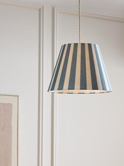 John Lewis Bold Stripe Tapered Lampshade - view 2, Blue
