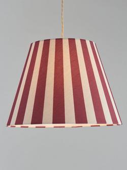 John Lewis Bold Stripe Tapered Lampshade, Red