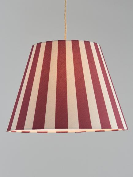 John Lewis Bold Stripe Tapered Lampshade, Dia.16cm, Red
