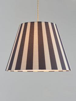 John Lewis Bold Stripe Tapered Lampshade, Dia.16cm, Black