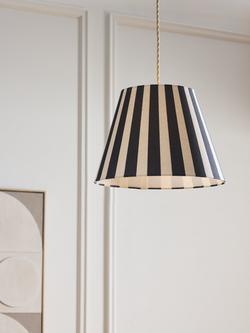 John Lewis Bold Stripe Tapered Lampshade, Dia.16cm - view 2, Black