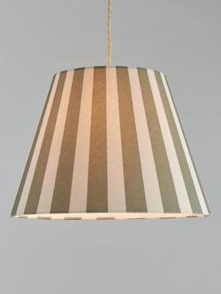 John Lewis Bold Stripe Tapered Lampshade, Green
