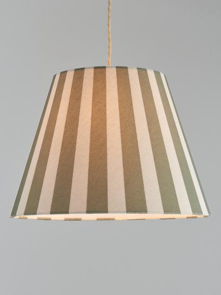 John Lewis Bold Stripe Tapered Lampshade, Green