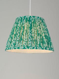 John Lewis Else Floral Pleated Lampshade, Jadeite, Dia.16cm