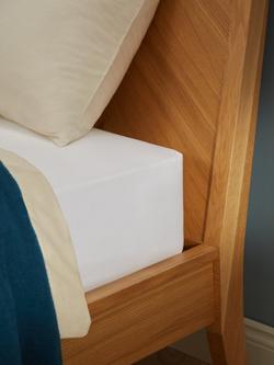 John Lewis Easy Care Organic Cotton 200 Thread Count Extra Deep Fitted Sheet - view 2, White