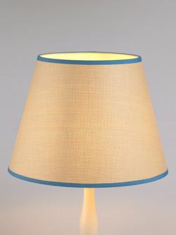 John Lewis Raffia Taped Lampshade, Haze Blue