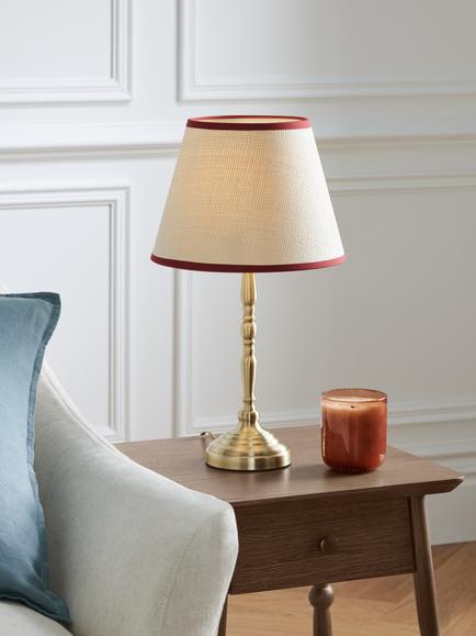 John Lewis Raffia Taped Lampshade - view 2, Red