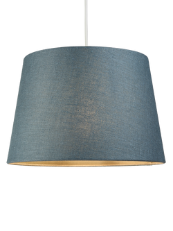 John Lewis Sophia Linen Empire Tapered Lampshade, Lake Blue