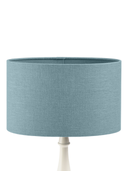 John Lewis Sophia Pure Linen Oval Lampshade - view 2, Lake Blue