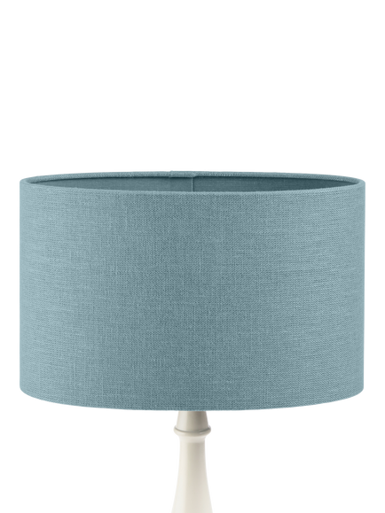 John Lewis Sophia Pure Linen Oval Lampshade - view 2, Lake Blue