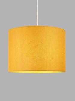 John Lewis Sophia Pure Linen Drum Lampshade, Citrine