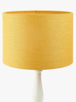John Lewis Sophia Pure Linen Drum Lampshade - view 2, Citrine