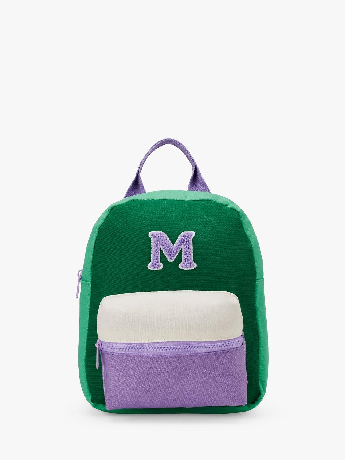 Small Stuff Kids' Initial Colour Block Backpack, Multi, M, One Size