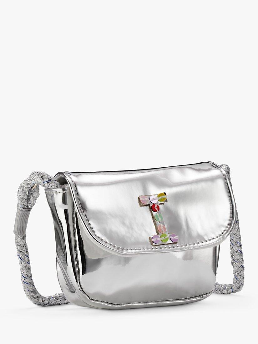 Stych Kids' Initial Metallic Cross Body Bag, I, One Size