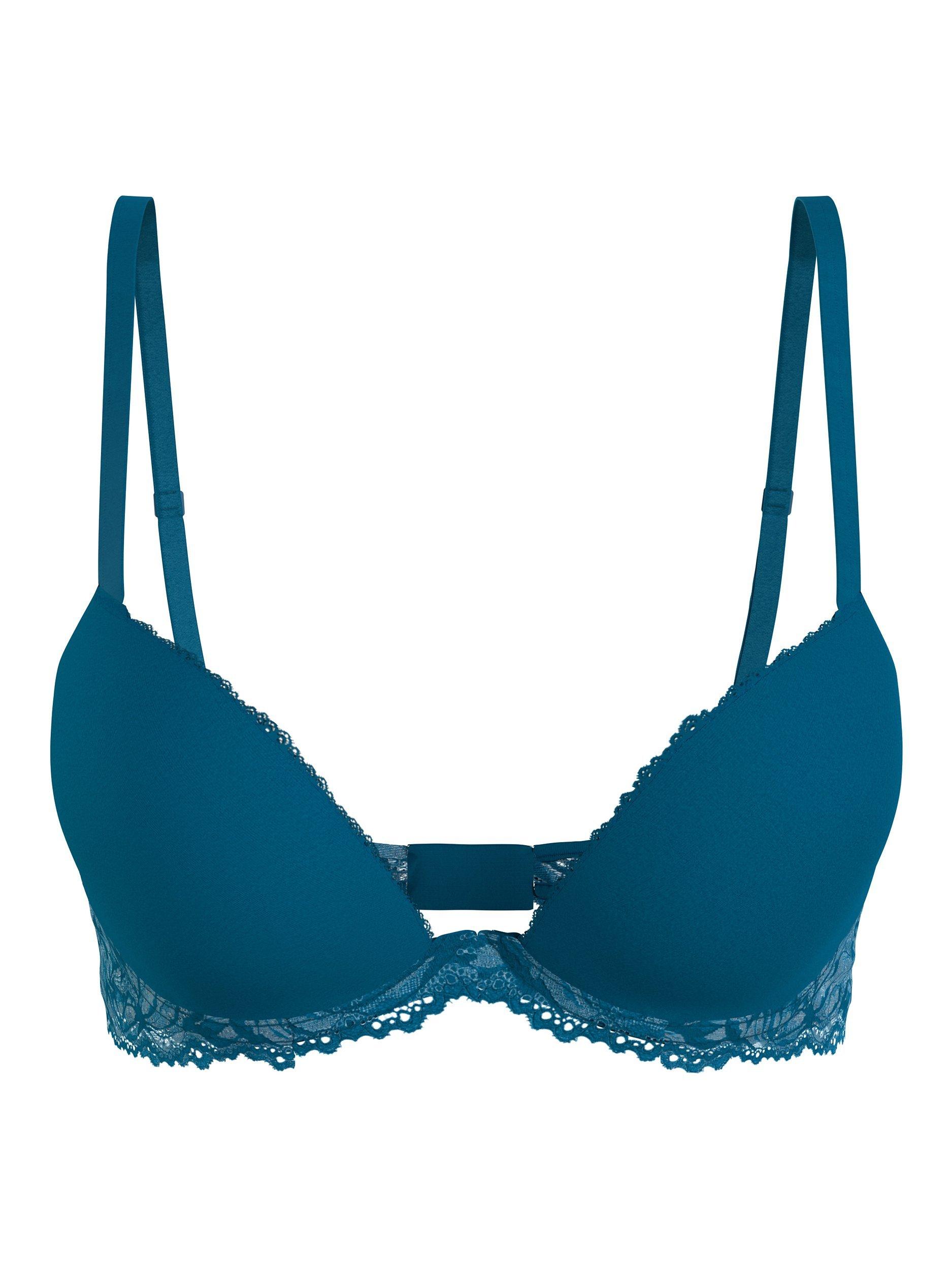 Calvin Klein Lace Trim Demi Bra, Ocean Depths