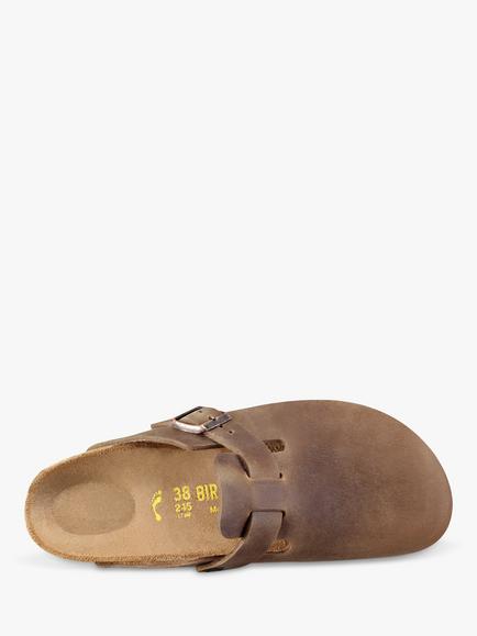 Birkenstock Boston Oiled Leather Clogs, Tabacco - view 2, Tabacco
