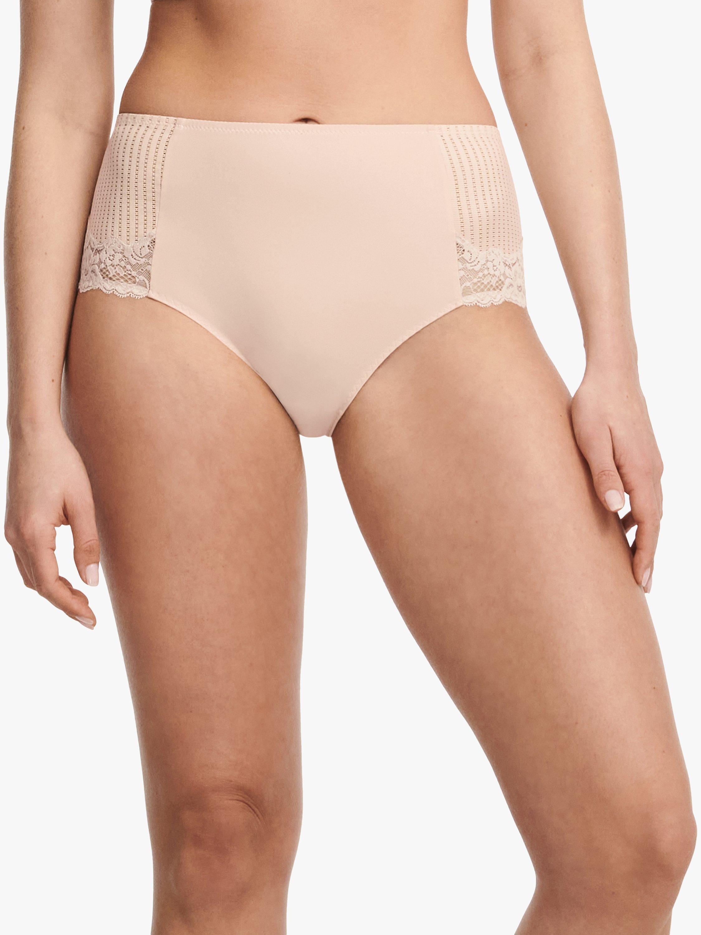Product image 1 of 4, which shows Chantelle Marilyn Soft Feel High Waisted Knickers, Golden Beige, S