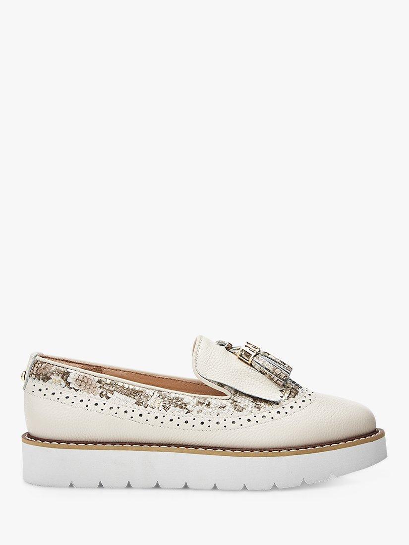 Moda in Pelle Eilani Suede Loafers, Off White