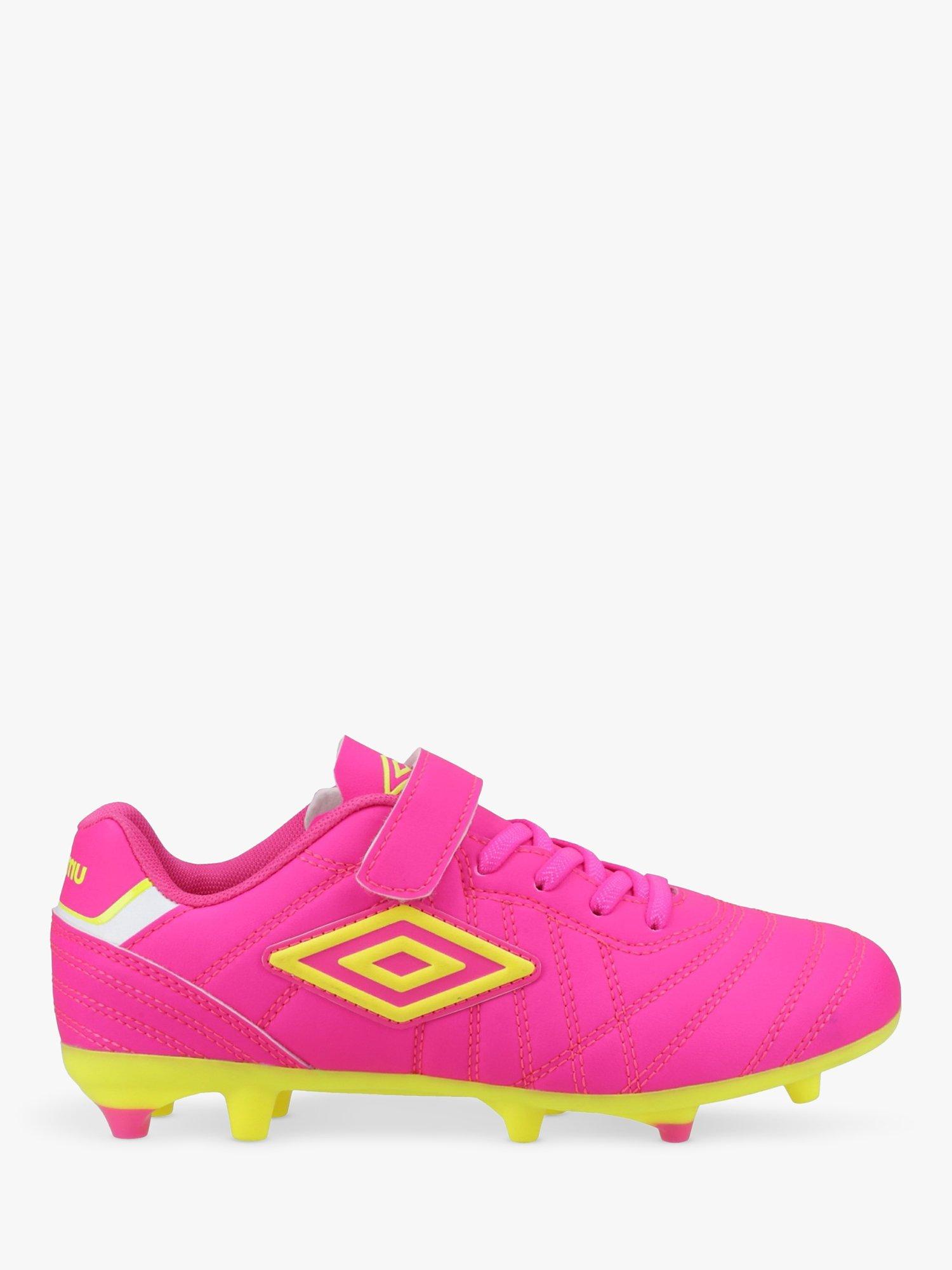 Pink and yellow football boots on sale