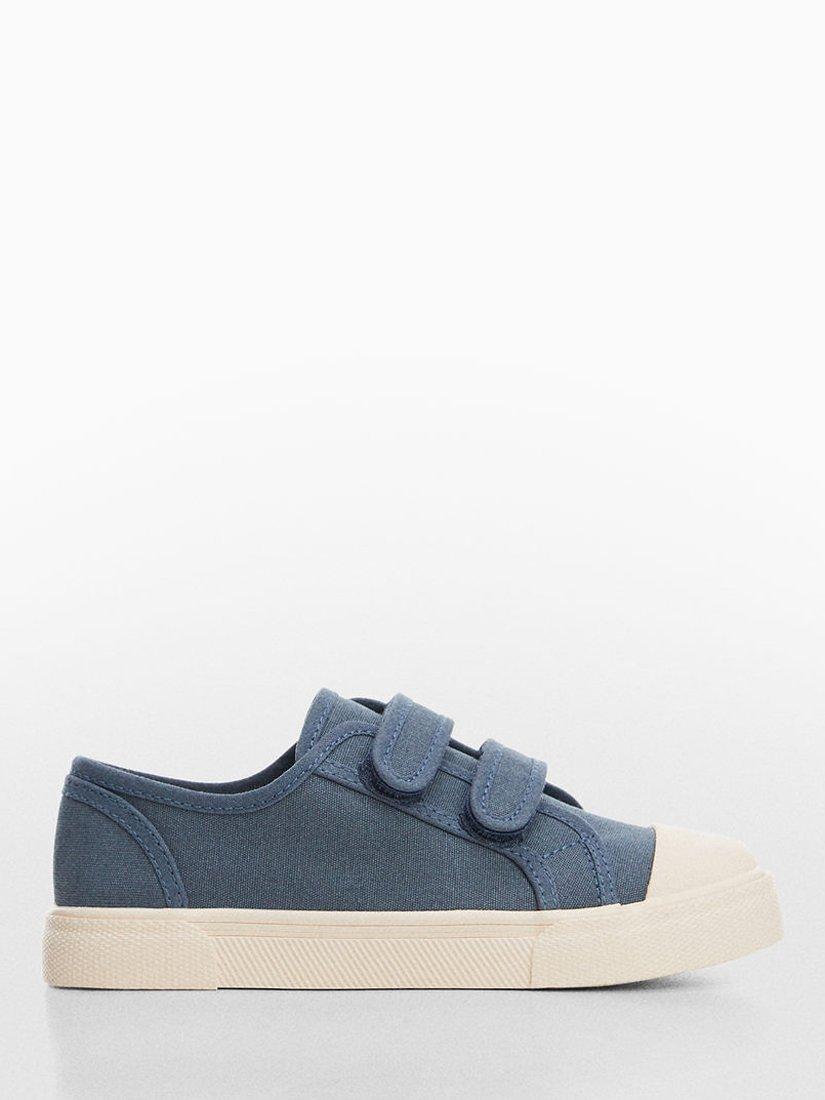 Mango Kids' Nickn Riptape Trainers, Medium Blue, Medium Blue