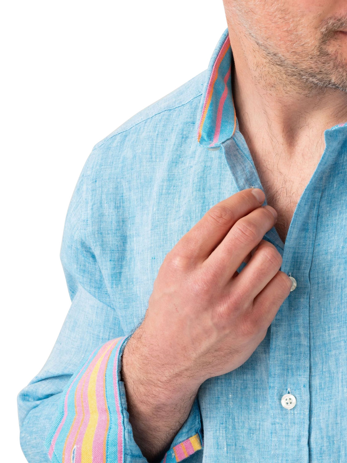 Product image 6 of 7, which shows KOY Nyota Linen Shirt, Turquoise, S
