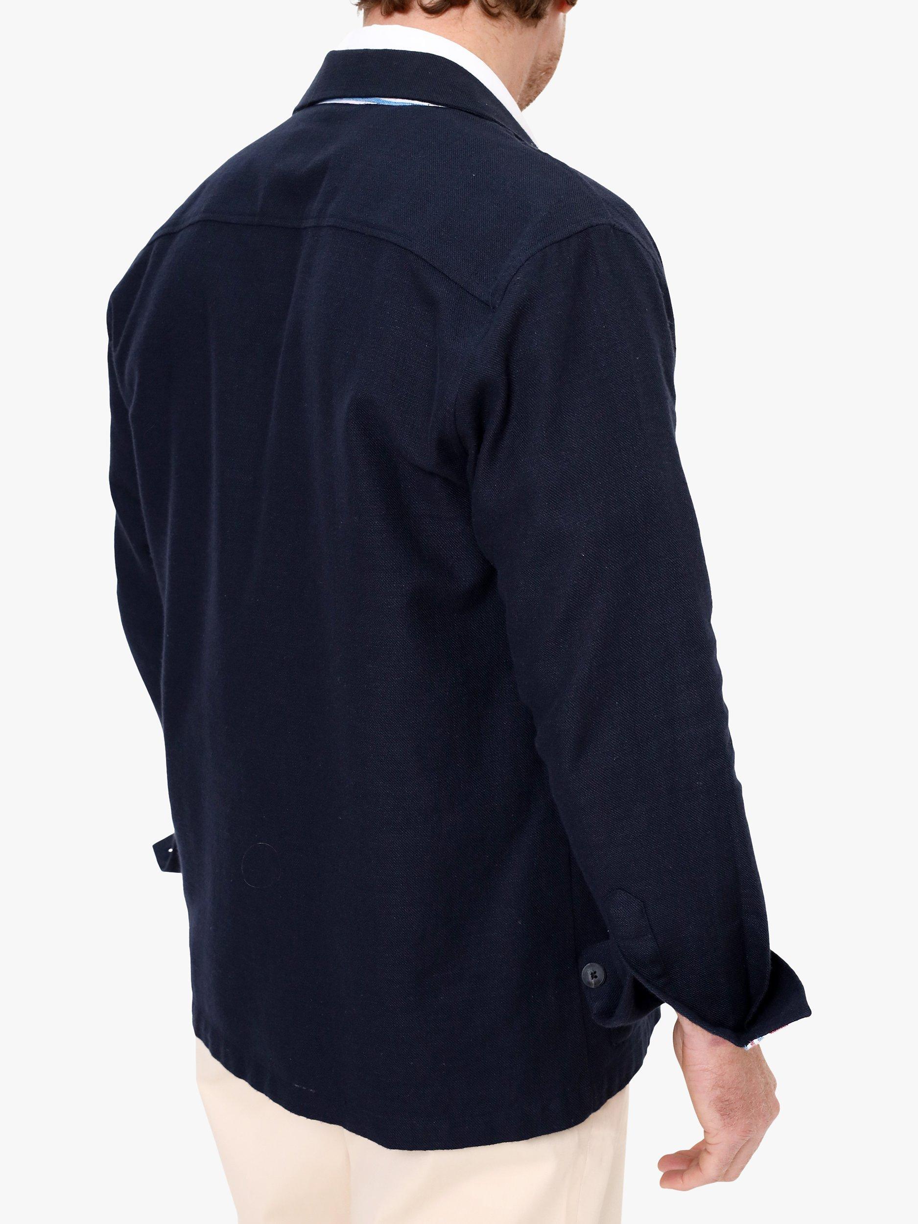 Product image 2 of 6, which shows KOY Cotton Shirt Jacket, Navy, XS
