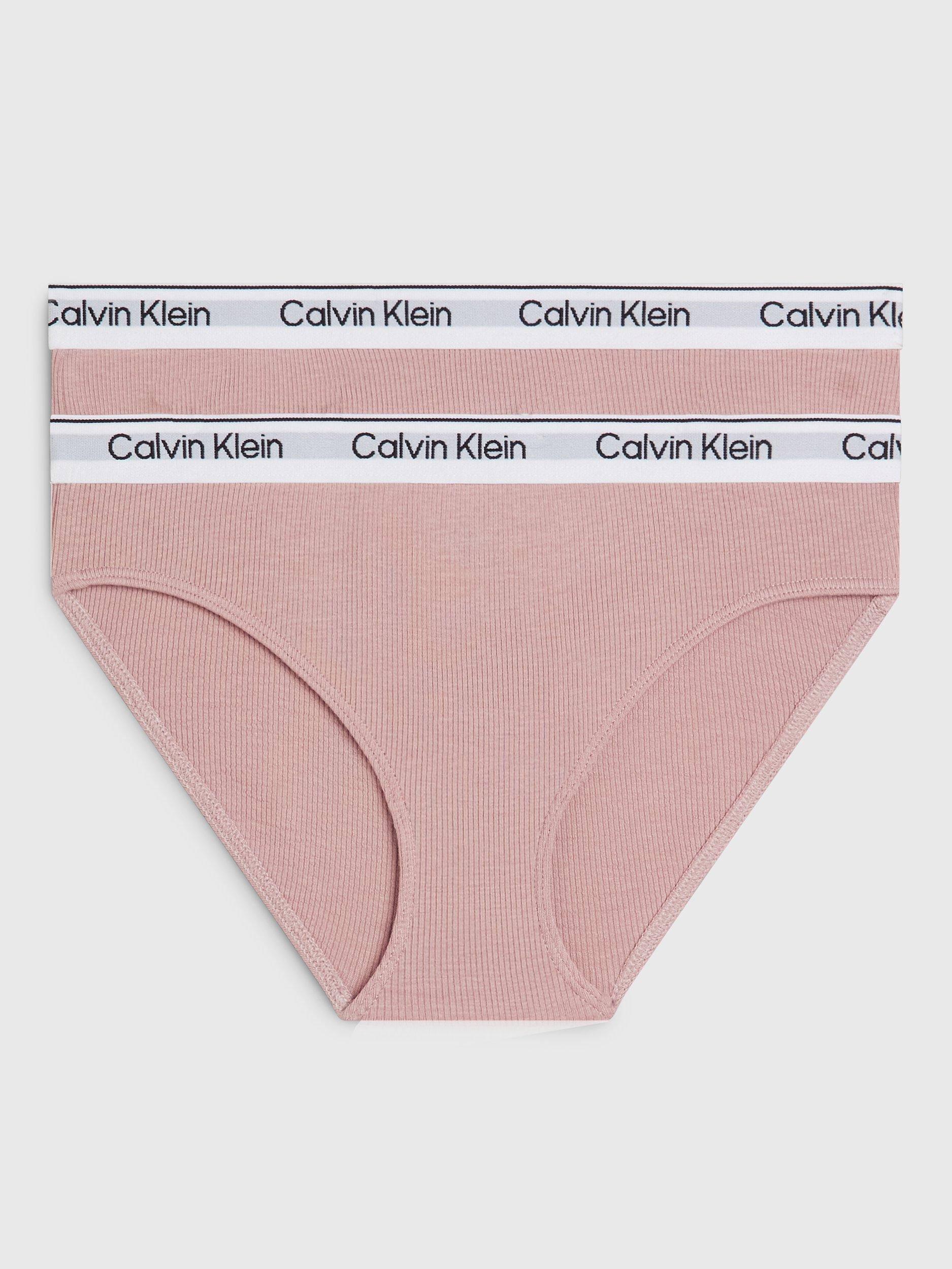 Calvin Klein Kids' Bikini Briefs, Pack of 2, Pink