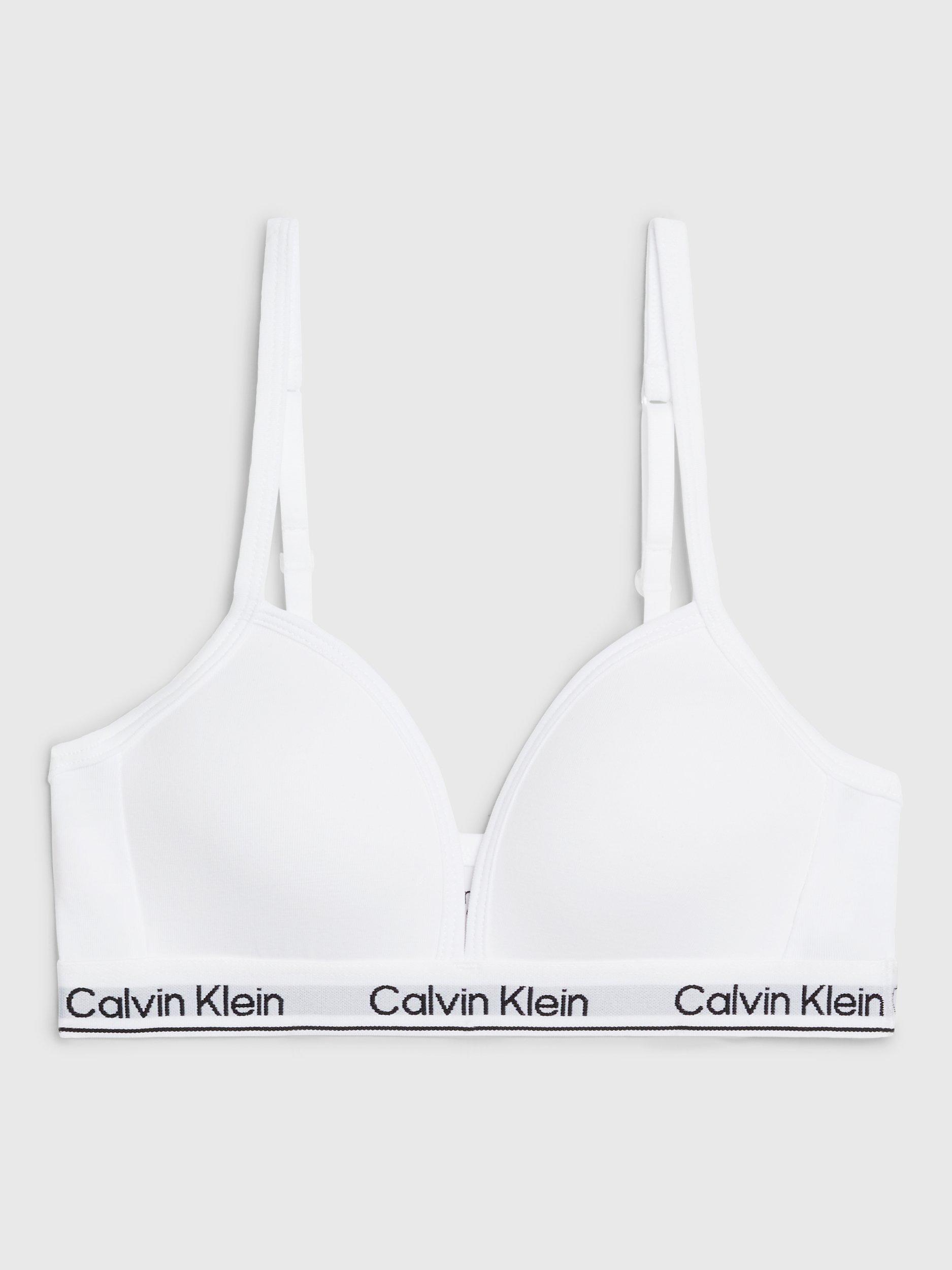 Calvin Klein Kids' Triangle T-Shirt Bra, White