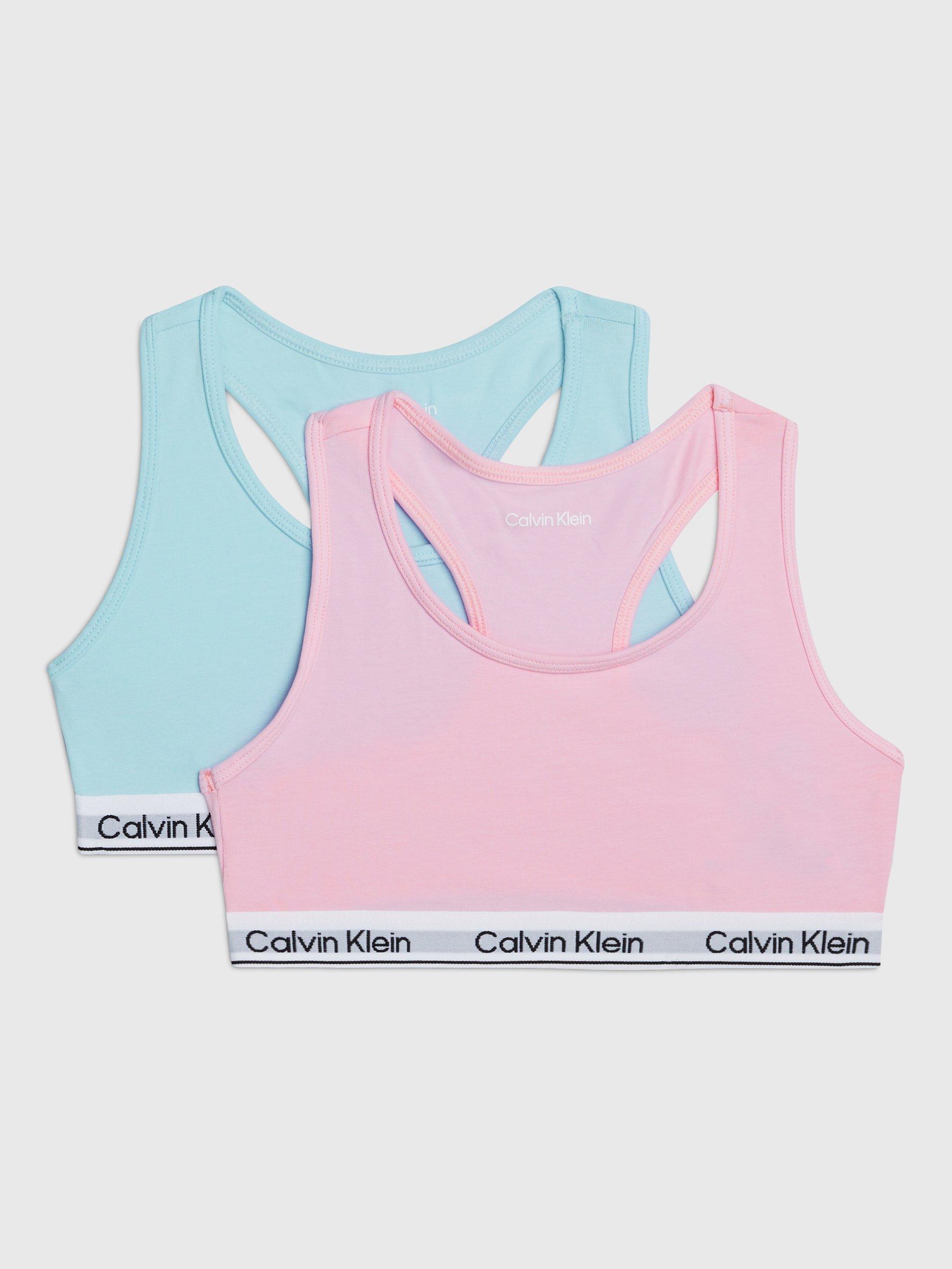 Calvin Klein Kids' Bralette, Pack of 2, Pink/Blue