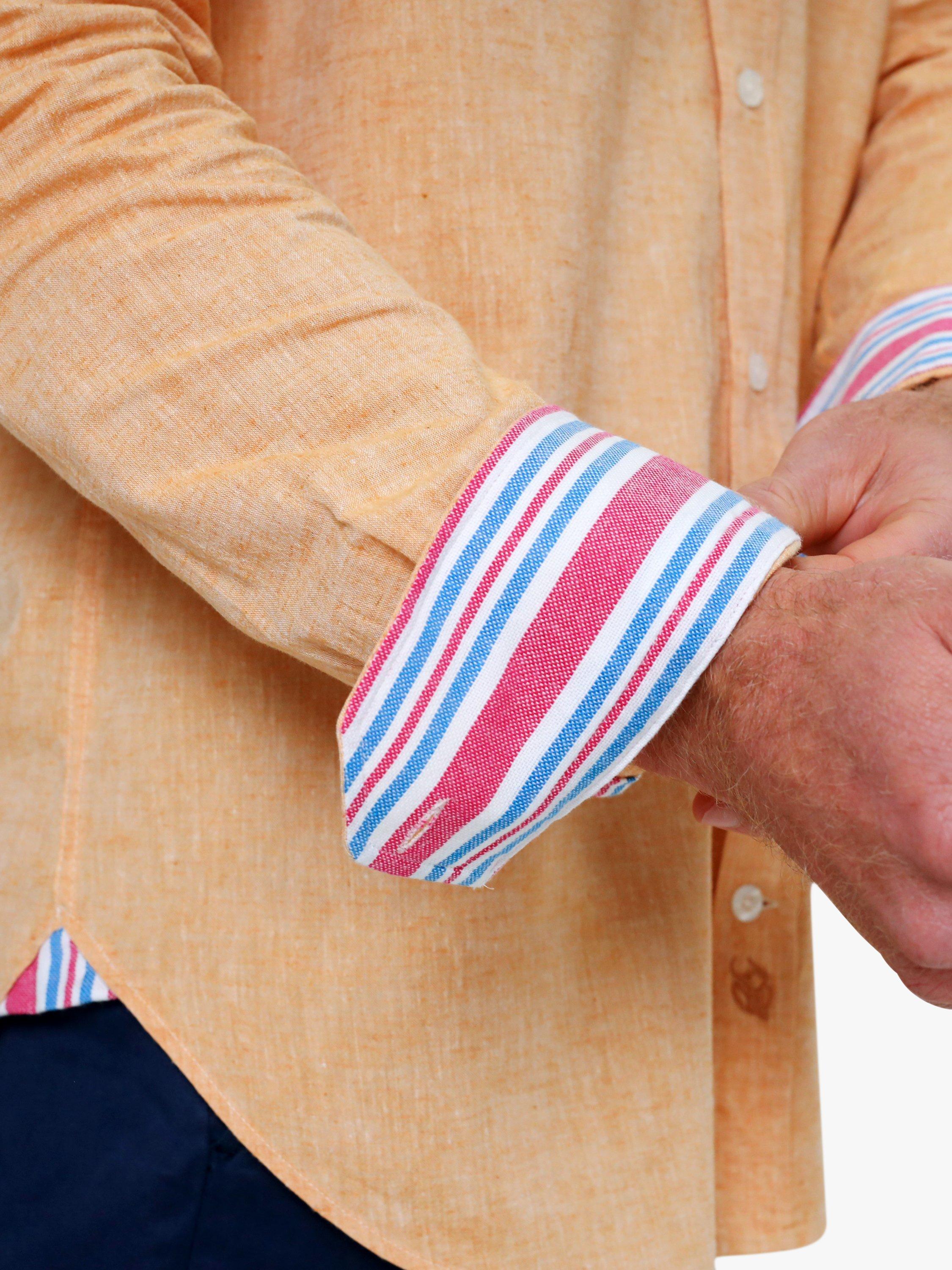 Product image 6 of 7, which shows KOY Linen Blend Shirt, Tangerine, XXL
