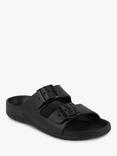 totes SOLBOUNCE Adjustable Buckle Slide Sandals, Black