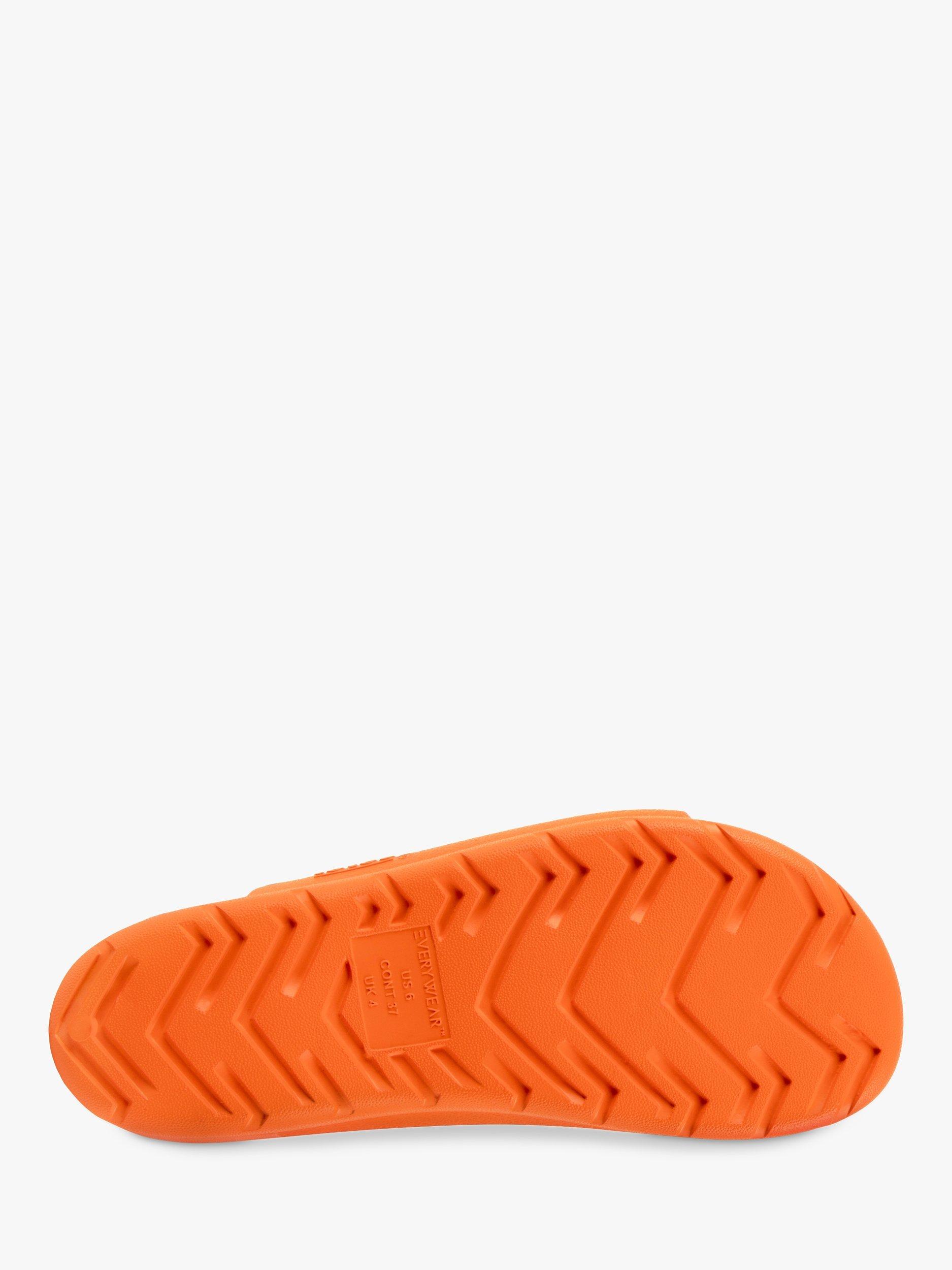 Product image 4 of 6, which shows totes SOLBOUNCE Adjustable Buckle Slide Sandals, Tiger Lily Orange, 4