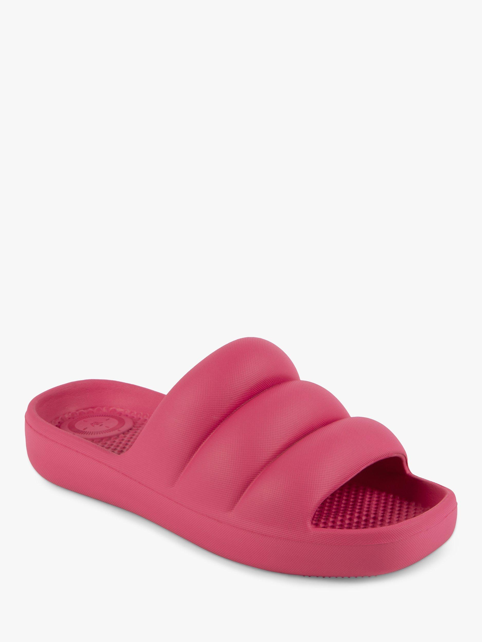Product image 2 of 6, which shows totes Puffy Slider Sandals, Azalea Pink, 5