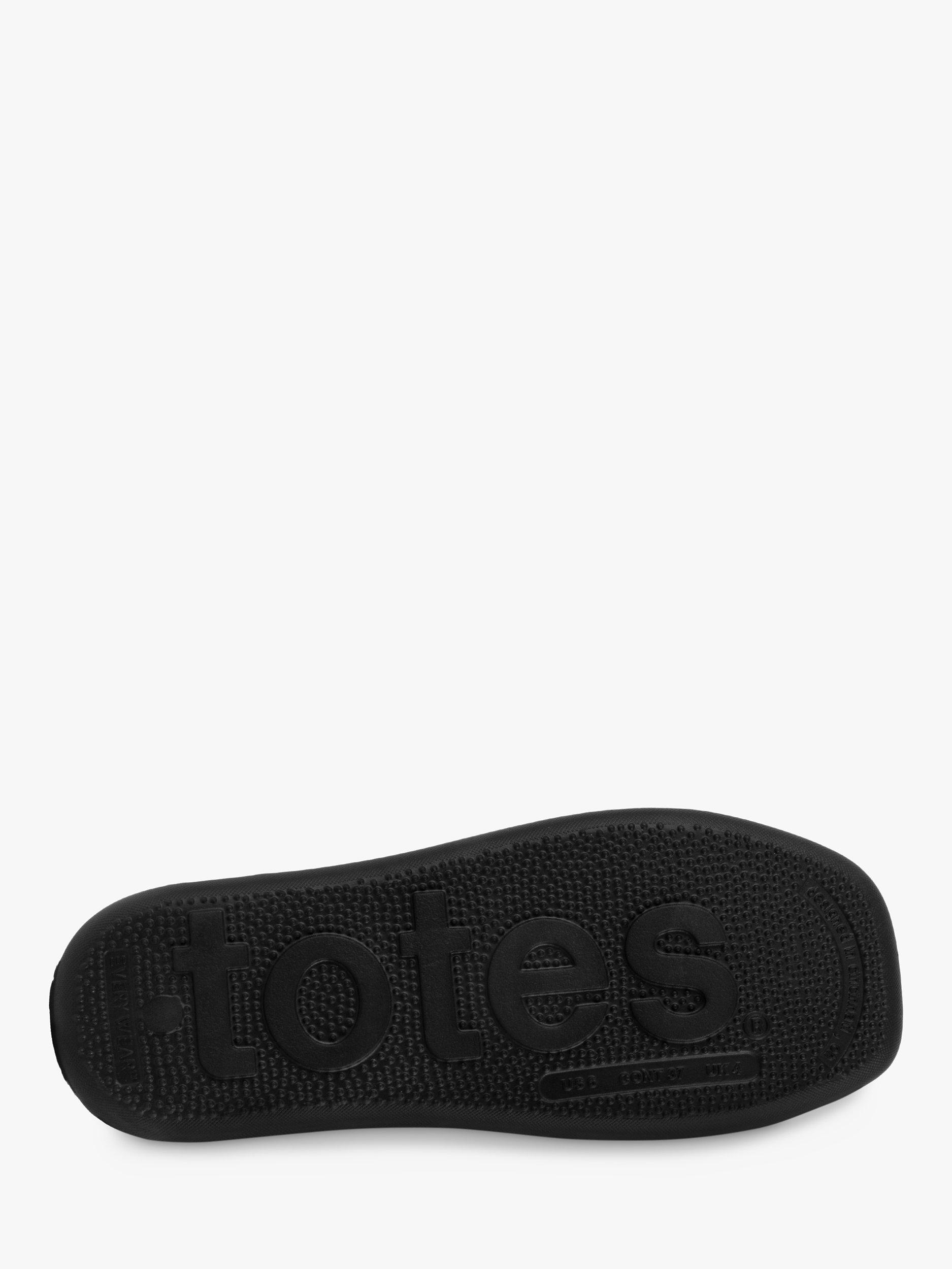 Product image 4 of 6, which shows totes Puffy Slider Sandals, Black, 4