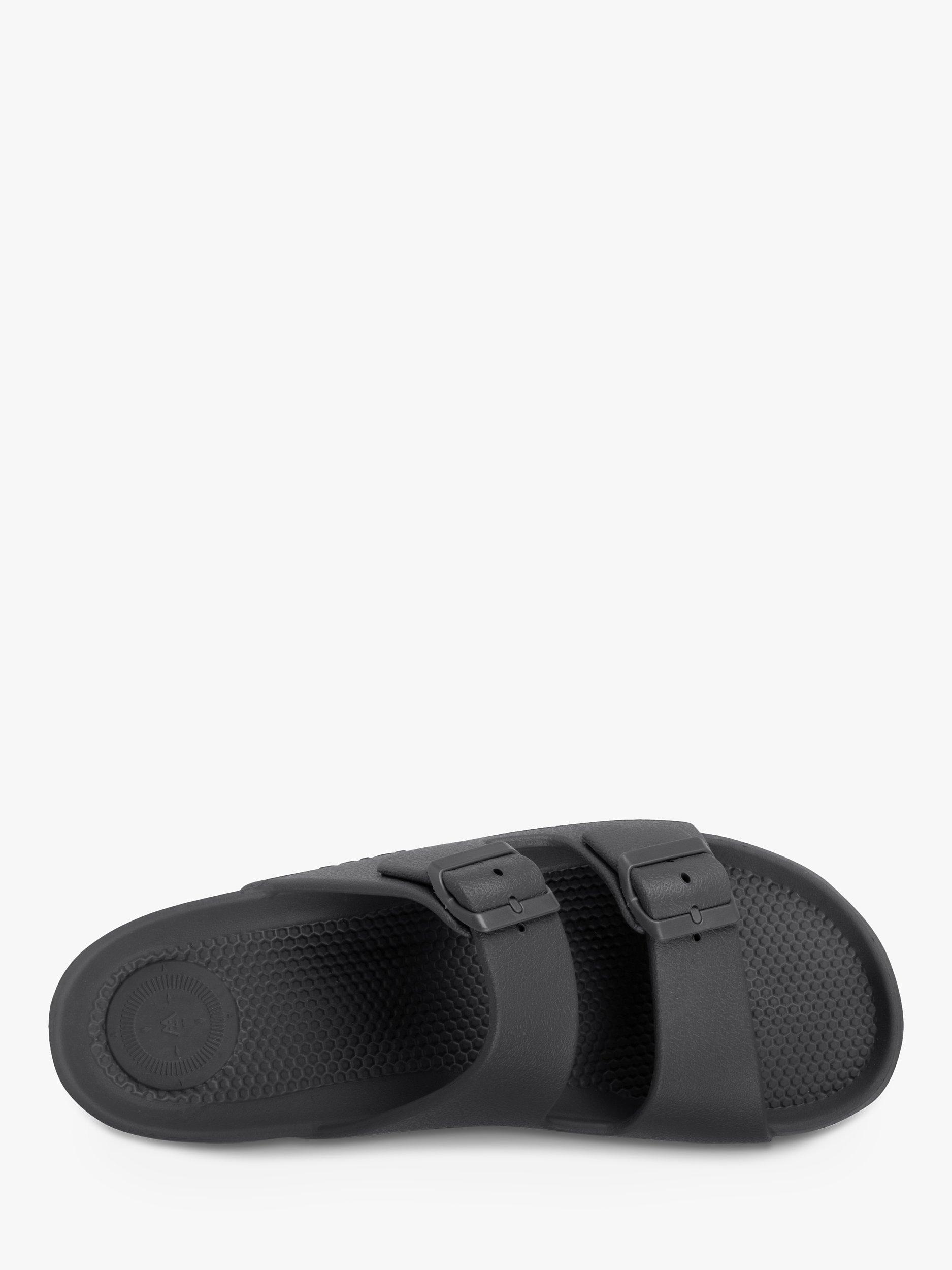 Product image 3 of 6, which shows totes SOLBOUNCE Adjustable Slider Sandals, Mineral Grey, 11