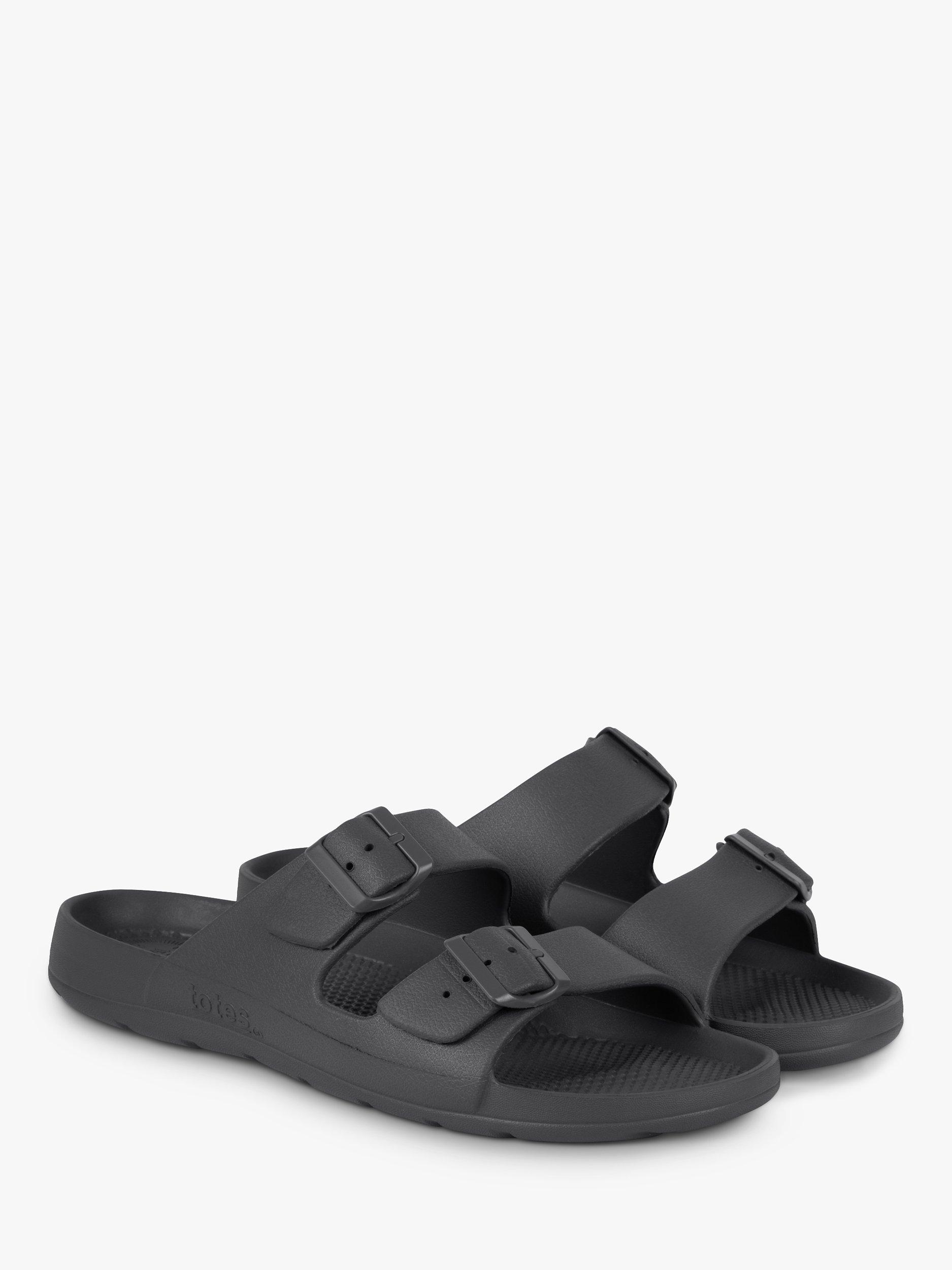 Product image 5 of 6, which shows totes SOLBOUNCE Adjustable Slider Sandals, Mineral Grey, 11