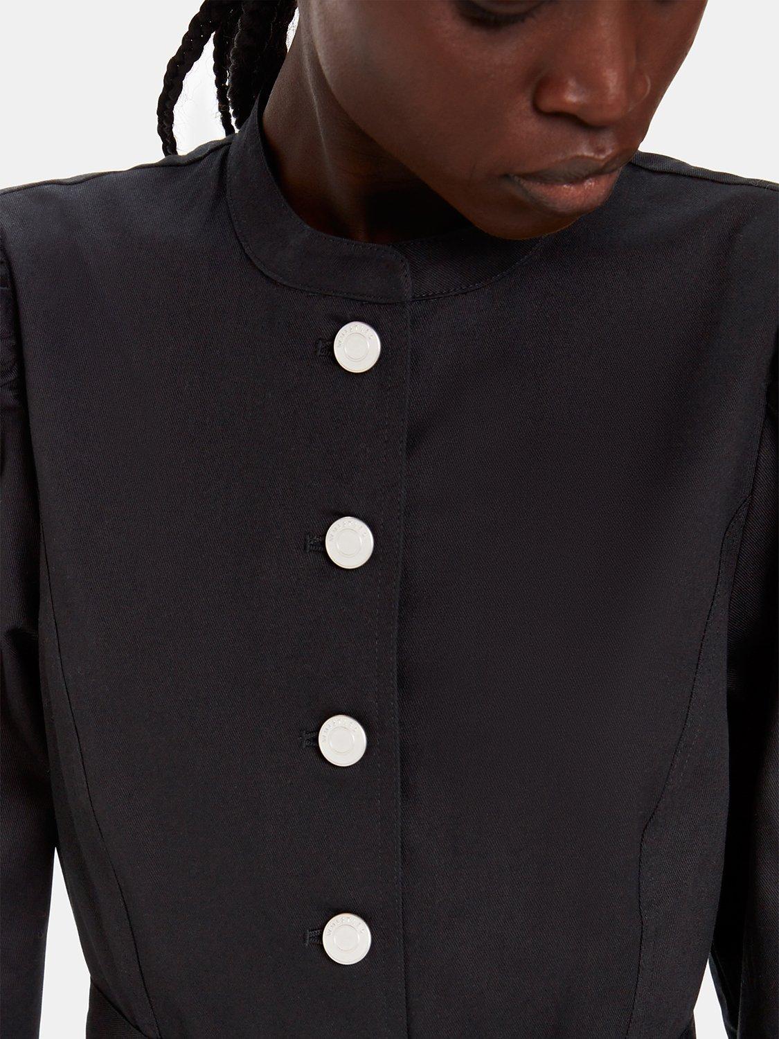 Product image 3 of 5, which shows Whistles Petite Andrea Long Sleeve Jumpsuit, Black, 16