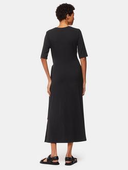 Whistles Twist Front Jersey Dress, Black - view 2, Black