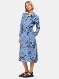 Whistles Imie Smudged Spot Print Dress, Blue/Multi