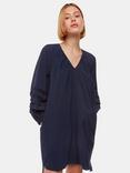 Whistles Grace V Neck Dress, Navy