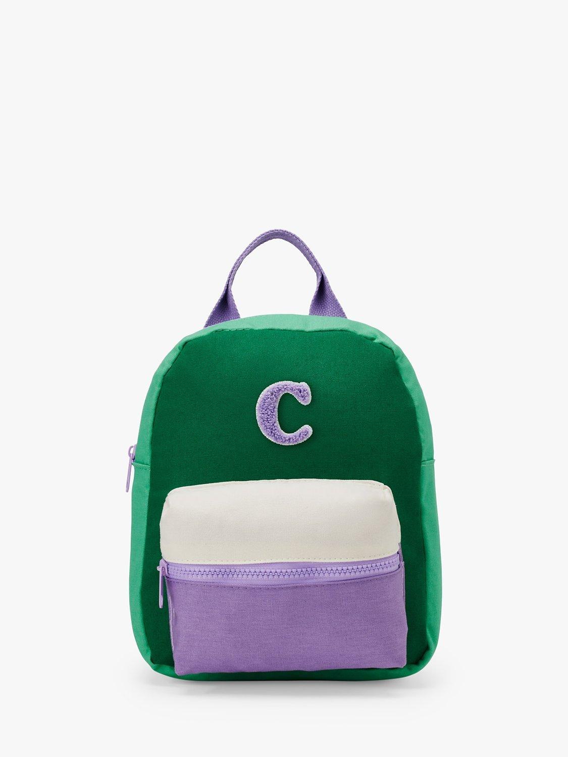 Small Stuff Kids' Initial Colour Block Backpack, Multi, C, One Size