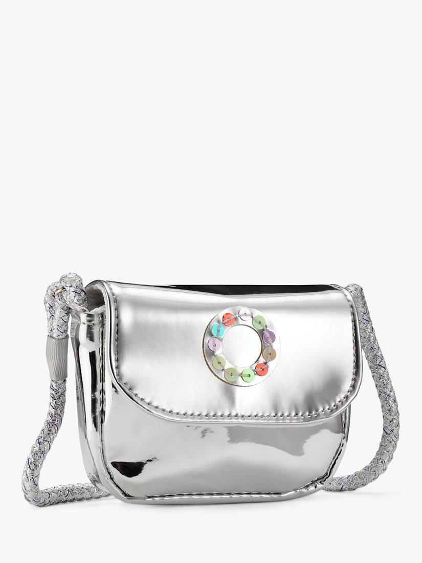 Product image 1 of 3, which shows Stych Kids' Initial Metallic Cross Body Bag, O, One Size