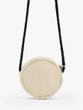 Stych Kids' Canvas Initial Fringe Embroidered Crossbody Bag, Off White