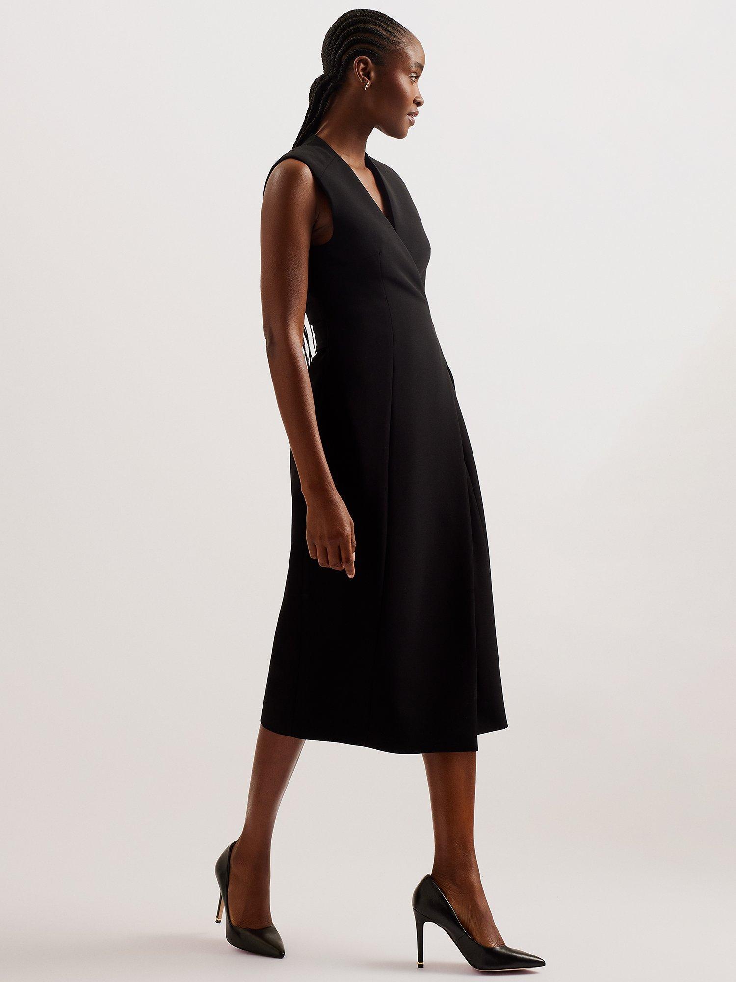 John lewis black midi dress hotsell