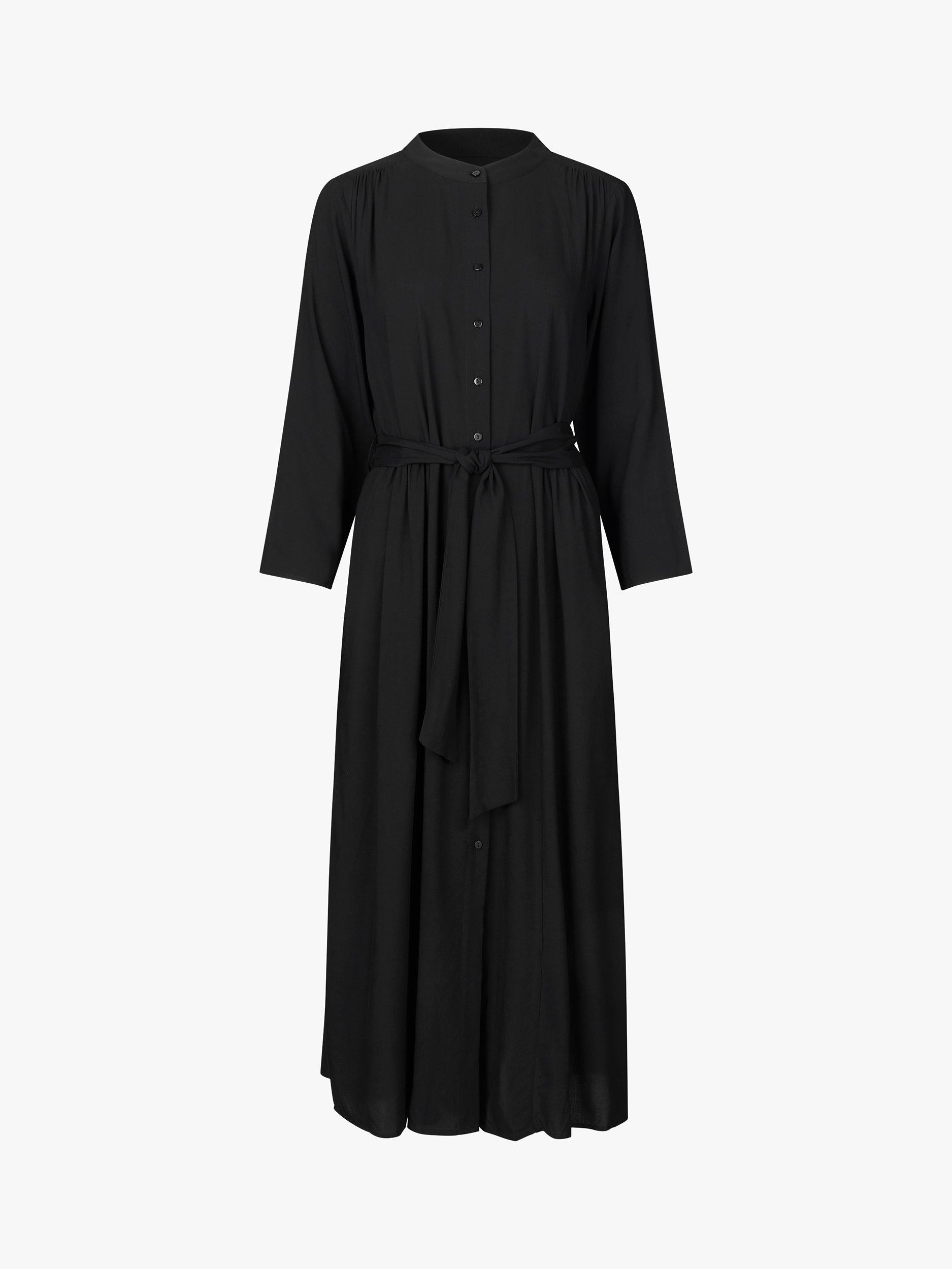 Product image 1 of 3, which shows Lollys Laundry Harper Maxi Shirt Dress, Black, XXL