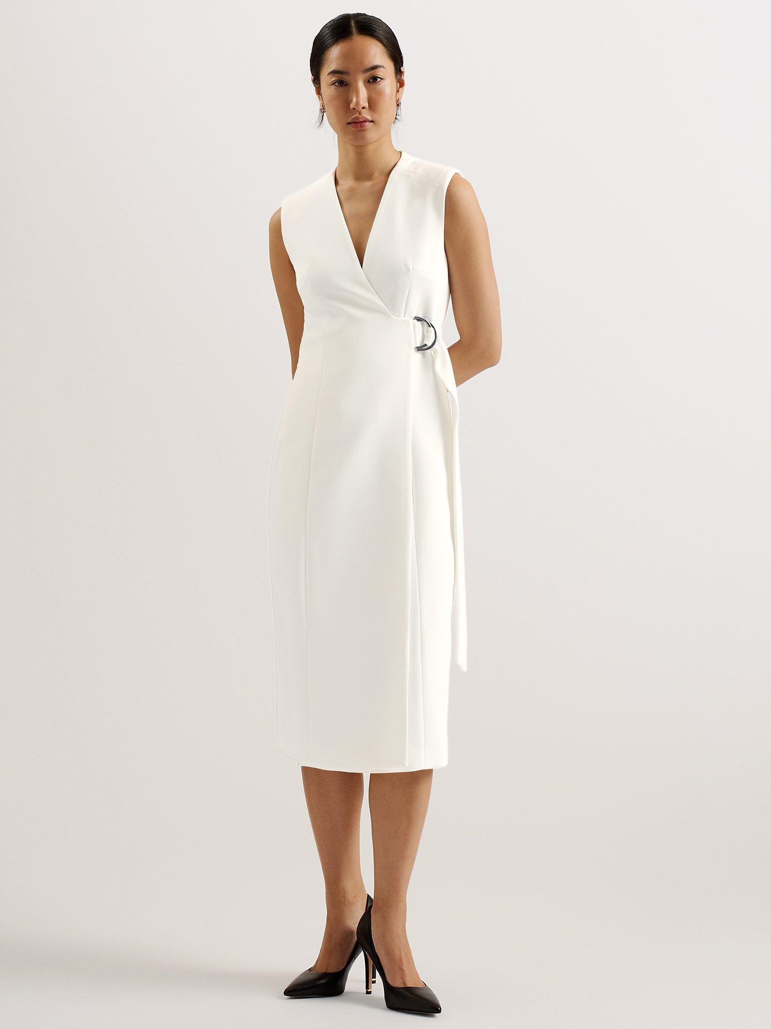 Ted Baker Molenaa Tailored Midi Dress, Ivory